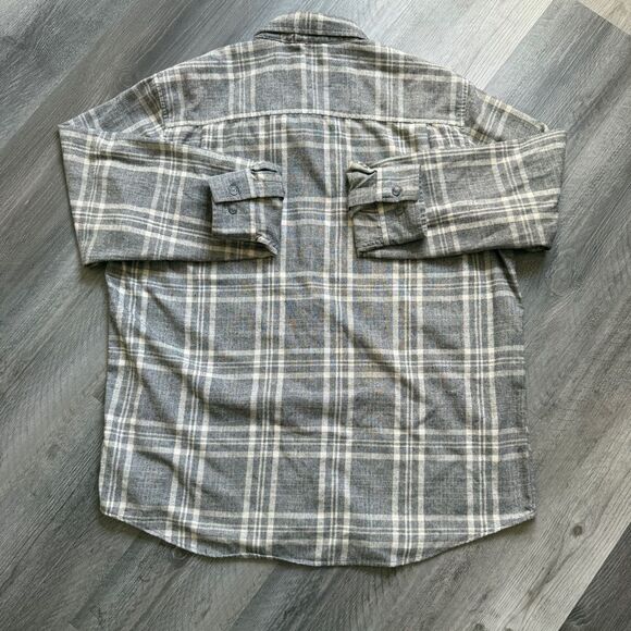 Weatherproof Vintage Plaid Flannel Button Down Shirt Men’s XL Gray - Picture 5 of 7